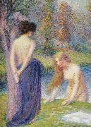 Hippolyte Petitjean Femmes au bain oil on canvas